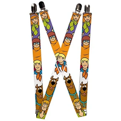 Image of Buckle Down Unisex Adult&#039;s Suspender Scooby Doo, Multicolor, One Size