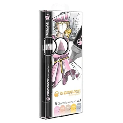 Image of Chameleon Light Pastel Tones Set of 5 Pens Double Ended Alcohol Based Markers