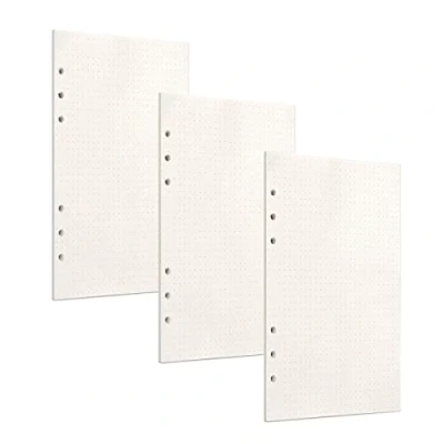 Image of PALUDO 3 Pack A6 Dotted Paper Refill 135 Sheets/270 Pages Refillable Paper, 6 Ring Binder Planner Inserts Loose Leaf Punched