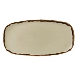 Image of Dudson Harvest Oblong Chefs Plates Linen 355 x 189mm (6 pack)