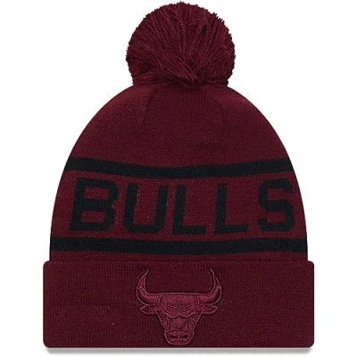 Image of New Era Winter Beanie BOBBLE Chicago Bulls cardinal