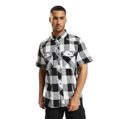 Image of Brandit Checkshirthalfsleeve Shirt, Men&#039;s, Size: 5XL, Whiteblack