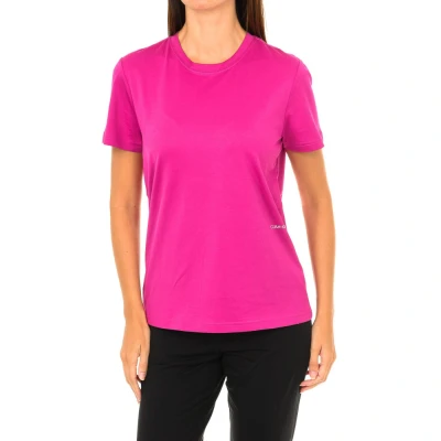Image of Calvin Klein Womens Short Sleeve T shirt Pink Cotton Size X Small