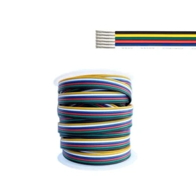 Image of 22AWG CABLE 6 PIN for RGBW + CCT LED Strip/Strip Extension Strip 5M10 m20metrs (10Metres)
