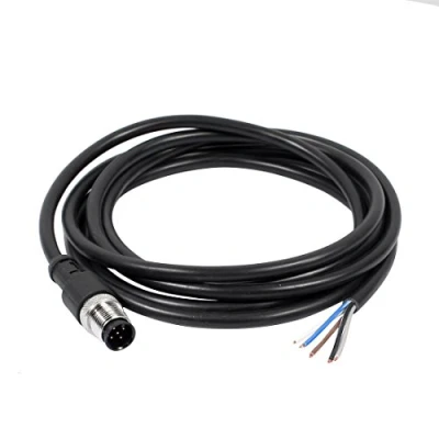 Image of Sourcingmap M12 2M Male Straight Head 5Pin Connector Aviation Electrical Cable