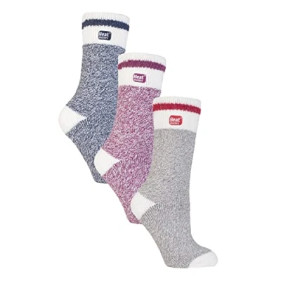 Image of Heat Holders Womens 3 Pack Multipack Ladies Insulated Thermal Socks for Winter Barcelona Multicolour Size UK 4 8