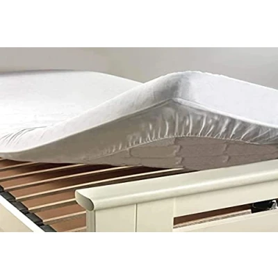Image of Douceur d&#039;Intérieur PEVA Ponny 30 Terry Towelling Mattress Protector 140 x 190 cm White 53% Polyester 47% Cotton Waterproof 100%