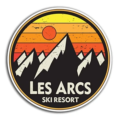 Image of 2 x 10cm Les Arcs France Vinyl Stickers Travel Sticker Laptop Luggage #23910 (10cm Tall)