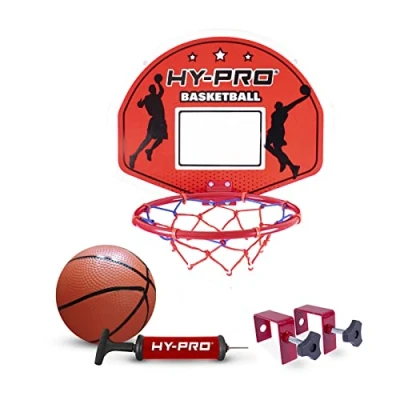 Image of Hy Pro Over The Door Basketball Hoop Set &amp; Pump Included Indoor Outdoor Use
