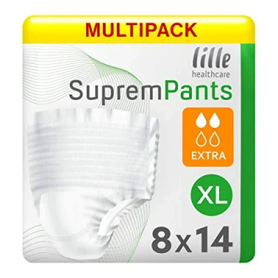 Image of Multipack 8X Lille Healthcare Suprem Pants Extra X Large (1430ml) 14 Pack Incontinence Protection