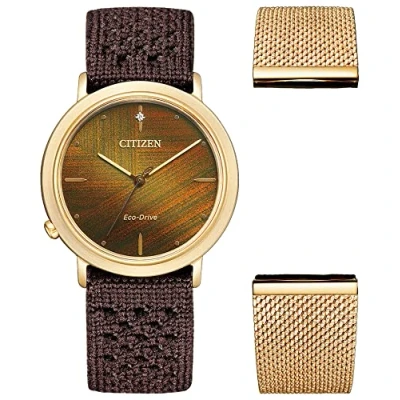 Image of Citizen Men Analogue Japanese Quartz Watch with Fabric Strap EM1003 48X