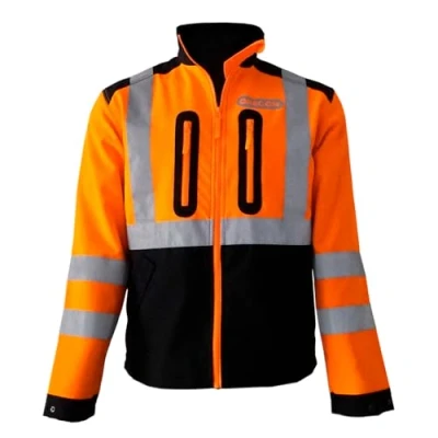 Image of Oregon Hi Vis Jacket, Professional Class 3 Workwear, Premium PPE Clothing, Reflective Women &amp; Men, Lightweight Stretch Fabric Ventilated Outdoor High Visibility Coat, Orange XL