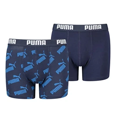 Image of PUMA BOYS AOP Boxer Pants for kids, Size: 9 10y, Blue