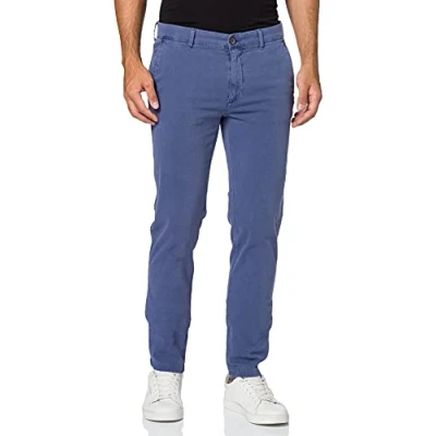 Image of Hackett London Men&#039;s Hkt Chno Strch Gmt Dye Straight Jeans, (Shadow Blue 5qk)), W34/L34 (size: W34/Long)