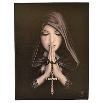 Image of ANNE STOKES Fantastic Design Gothic Prayer Canvas Picture on Frame Wall Plaque/Wall Art