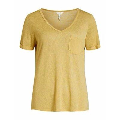 Image of OBJECT COLLECTORS ITEM Women&#039;s Objtessi Slub S/S V Neck Noos Top, Cocoon, S