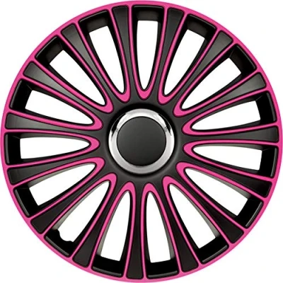 Image of AUTO STYLE Set wheel covers LeMans 14 inch black/pink