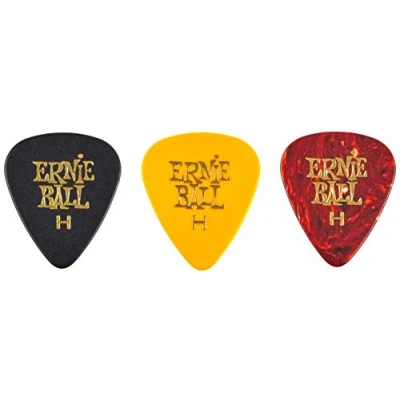 Image of Ernie Ball P09180 Heavy Assorted Color Cellulose Picks, bag of 12