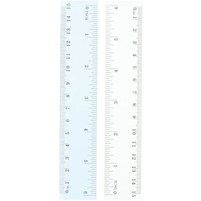 Image of Just stationery 6 inch/15cm Plastic Ruler Set of 2