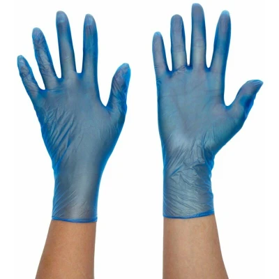 Image of SHIELD HEA00568 Powder Free Gloves, Vinyl, Small, Blue (Pack of 100)