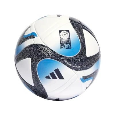 Image of adidas Performance Oceaunz League Football, Size: 5, White/collegiate navy/bright blue/silver met.