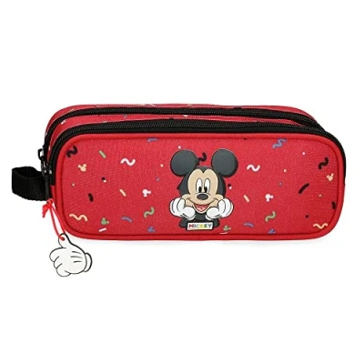 Image of Disney It&#039;s a Mickey Thing Case Double Compartment Red 23 x 9 7 cm Polyester