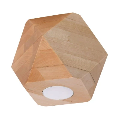Image of Woody Surface Mounted Downlight, Natural Wood, 1x GU10