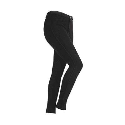 Image of Shires Saddlehugger Horse Riding Jodhpurs in Black Maids/Childs 13/14Yr,
