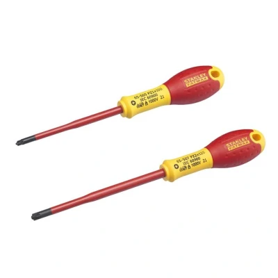 Image of Stanley FMHT0 62649 PZ/VDE Borneo Screwdriver Set, Red/Yellow