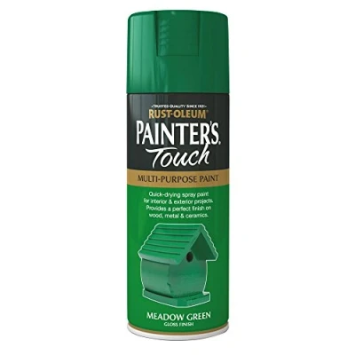 Image of Rust Oleum AE0040013E8 400ml Painter&#039;s Touch Spray Paint Meadow Green Gloss