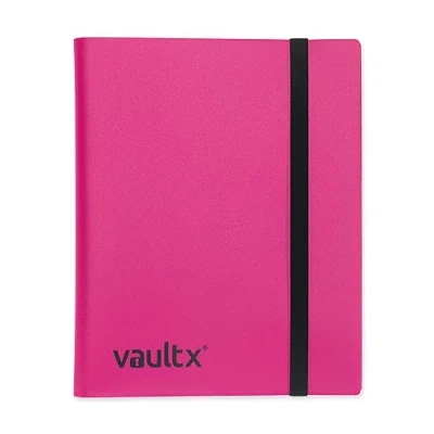 Image of Vault X Binder 9 Pocket Trading Card Album Folder 360 Side Loading for TCG (Pink)