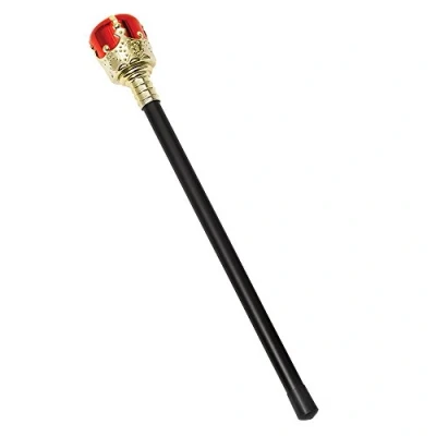 Image of Bristol Novelty BA671 Royal Sceptre, Girls, Red &amp; Black, One Size
