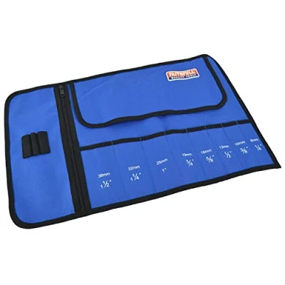 Image of Faithfull FAICR8 8 Pocket Chisel Roll With Zip Up Compartment