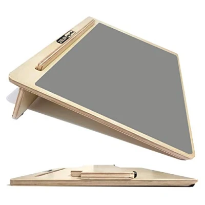 Image of Zieler Ergonomic Large A3 Writing Slope with Grip Mat for Better Posture Easywriter. Premium, Lacquered Wood Finish 20Degree Angle. Suitable Left &amp; Right Handed use