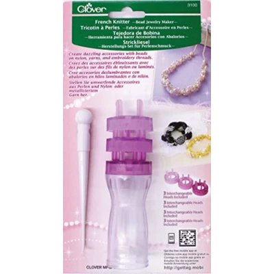 Image of Clover 3100 French Knitter Bead Jewelry Maker with 3 Interchangeable Heads