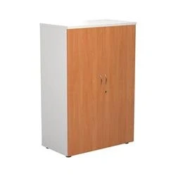 Image of 1200 Wooden Cupboard (450mm Deep) White Carcass Beech Doors