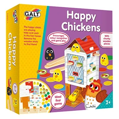 Image of Galt Toys, Happy Chickens, Colour Matching Games for Toddlers, Ages 3 Years Plus, 2 4 Players