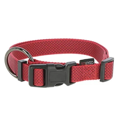 Image of GOLEYGO dog leash Flat + collar, red, size M 1.4 2m, secure magnetic lock, incl. Adapter pin, for small and large dogs up to 60kg, maximum load 200kg