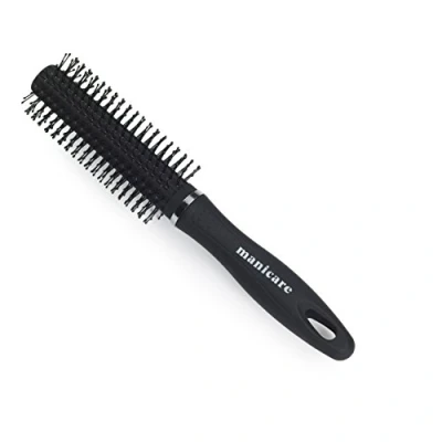 Image of Manicare Radial Brush For Blow Drying Hair, Suitable All Hair Lengths And Types, Use On Wet Or Dry Ball Tipped Bristles Round Hairbrush, Hairdressing Salon Styling Grooming At Home