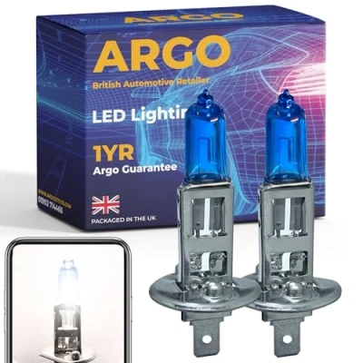 Image of Argo H1 Headlight Bulb 24V Xenon White 6000k Super Bright Replacement 448 P14,5s Lorry Truck HGV Front Fog Light Lamp Main Dipped High Low Beam Upgrade Halogen Bulbs