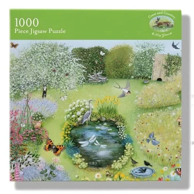 Image of 1000 Piece Jigsaw Puzzle &#039;Wildlife Garden&#039; Artistic Design by Lucy Grossmith Full Image Poster Included