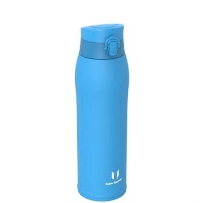 Image of Super Sparrow Insulated Water Bottle Travel Mug 950ml Stainless Steel Bottles BPA Free Leakproof Metal Includes 2 Lids, Straw Lid &amp; Spout