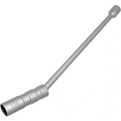Image of ZKTOOL 16mm Long Rod Universal Joint Magnetic Spark Plug Wrench, Thin Wall 12 Point 3/8 Inch CR V Swivel Extension Socket, Puller, Removal Tools