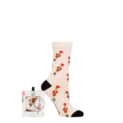 Image of Women&#039;s 1 Pair SOCKSHOP Wildfeet Bamboo Christmas Gift Boxed Socks Nutcracker 4 8