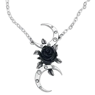Image of Alchemy Gothic The Black Goddess Necklace Silver Coloured