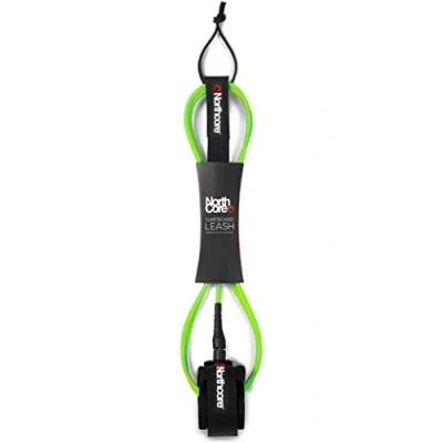 Image of Northcore Surfing and Watersports Accessories 6mm Surfboard Leash/Strap 7FT Green