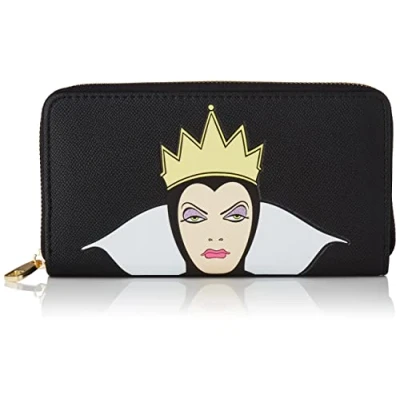 Image of Disney Snow Weiß Purse Evil Queen Nue offiziell Schwarz Zip Around