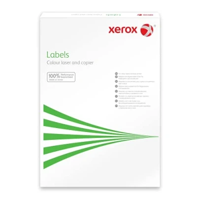 Image of Xerox 003R95813 Colour Laser Labels A4 99.10 x 139 mm 4 per Sheet 100 Sheets Box White