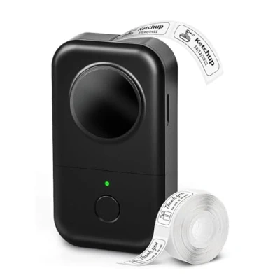 Image of Phomemo Label Maker Machine, D30 Mini Labeling Machine Handheld Printer, Bluetooth Thermal Sticker Maker, Portable Inkless Makers for Home Organizing, Work with 0.35 0.47 inch 12mm Labeler