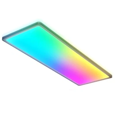 Image of B.K.Licht I RGB LED Ceiling lamp Ultra Flat Panel Colour Change RGBW Light dimmable Backlight Effect Remote Control Black